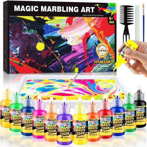 Water marbling paint kit diy - marbling,